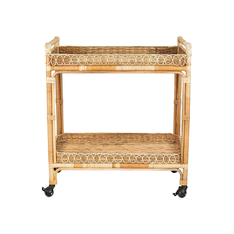 Juliska Provence Rattan Bar Cart