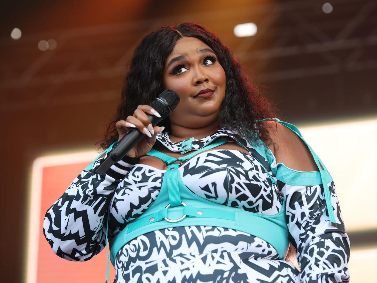 Lizzo performs at FOMO Festival 2020 at The Trusts Arena on January 15, 2020 in Auckland, New Zealand.