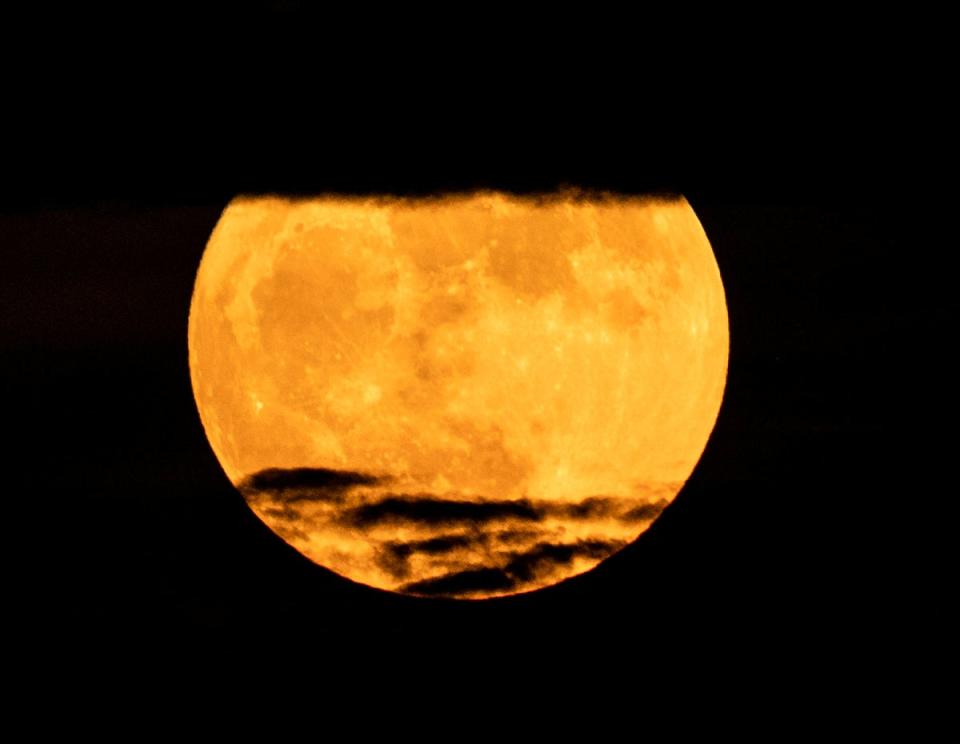 The moon rises above Havana (Yamil Lage / AFP via Getty Images)