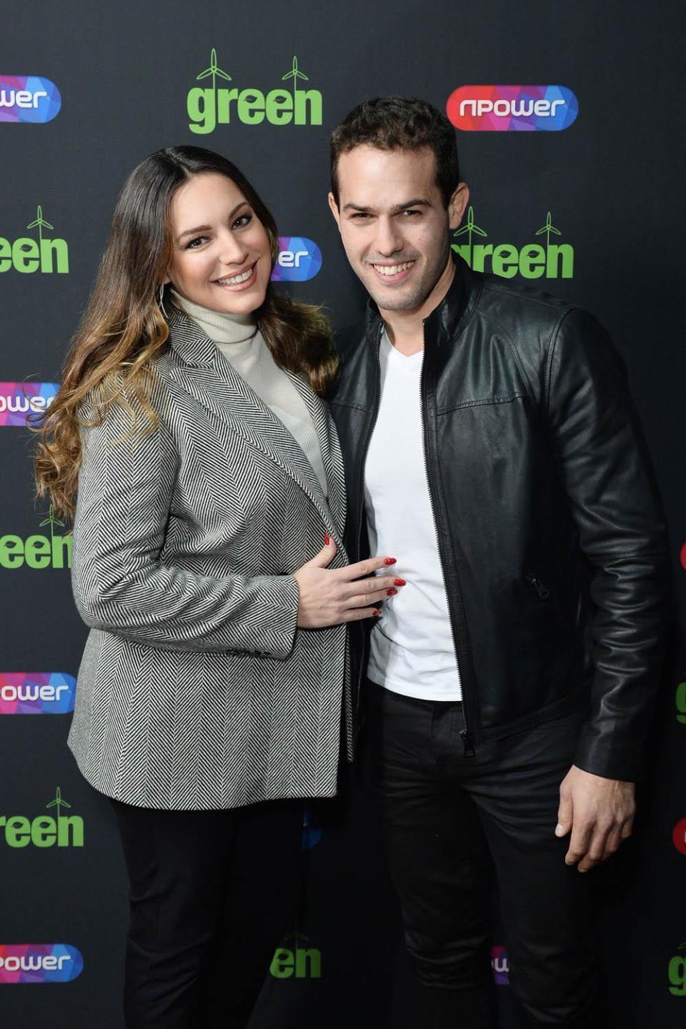 Loved up: Kelly Brook and Jeremy Parisi (Jeff Spicer/PA)