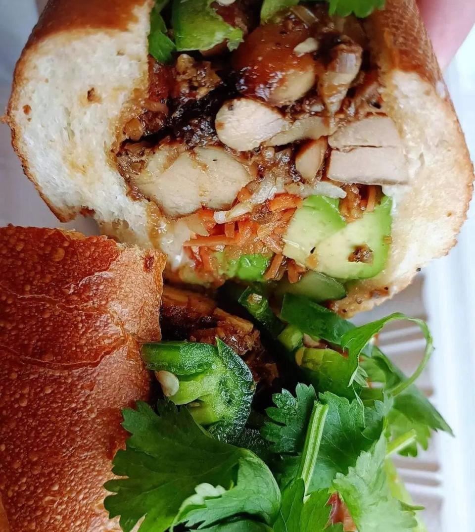 "Lemongrass Chicken Banh Mi" at Saigon Subs & Café