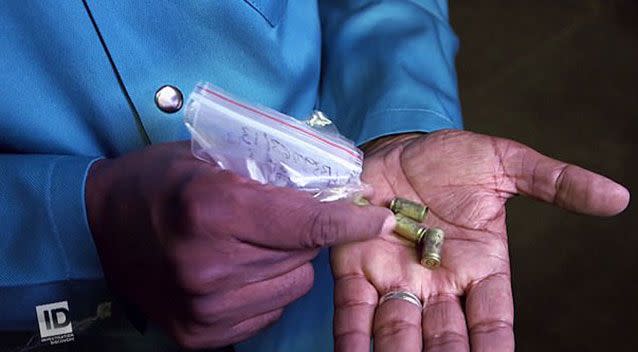 The bullets recovered from the body of Ms Steenkamp. Source: Discovery Channel
