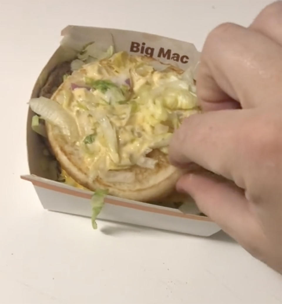 Stephanie Baker found a plastic toy in her McDonald's Big Mac. 