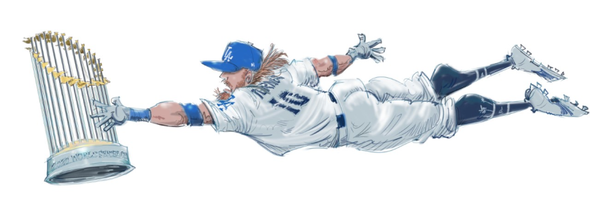 Justin Turner cartoon.