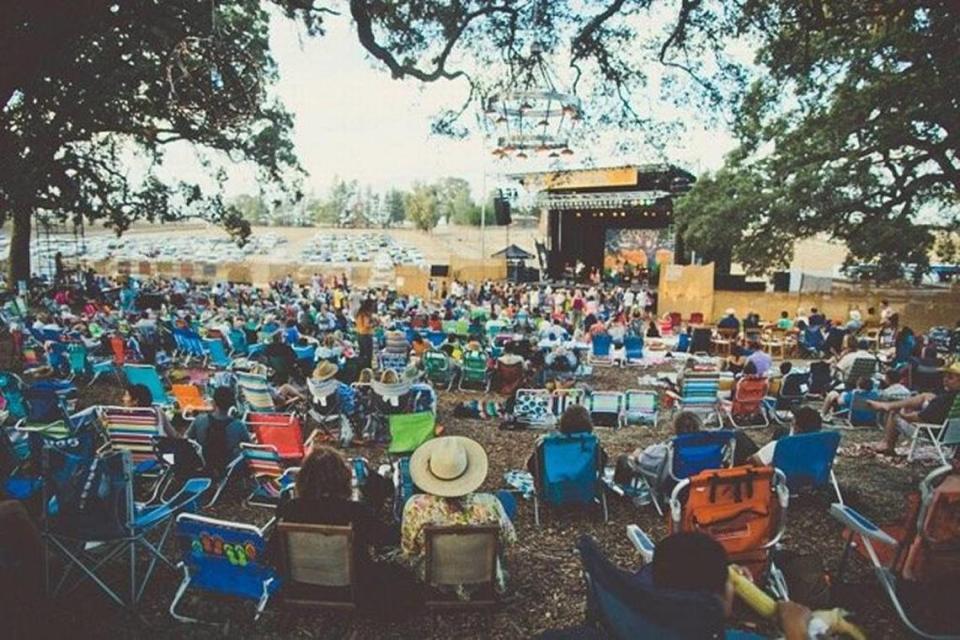 A festival crowd listens to music at Beaverstock, now known as Whale Rock Music and Arts Festival, at Castoro Cellars in Templeton in 2014.