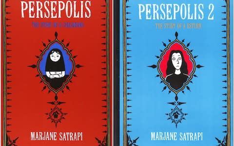 The covers of Marjane Satrapi's Persepolis