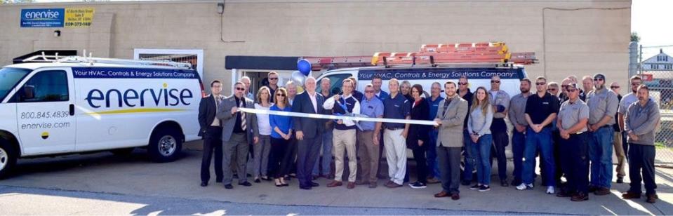 Ribbon-cutting at Enervise's Wilder, Ky., office, the third for the firm.