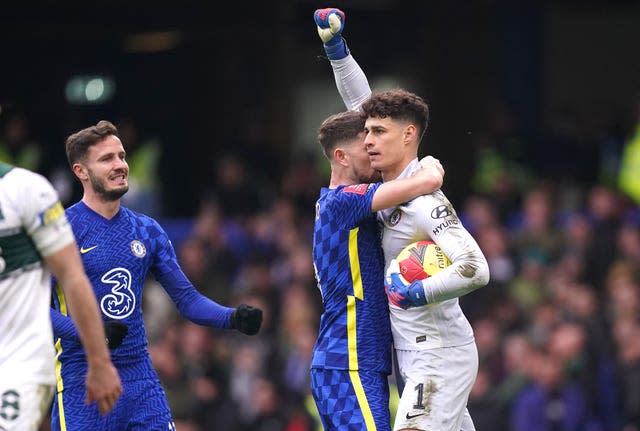 Kepa Arrizabalaga celebrates