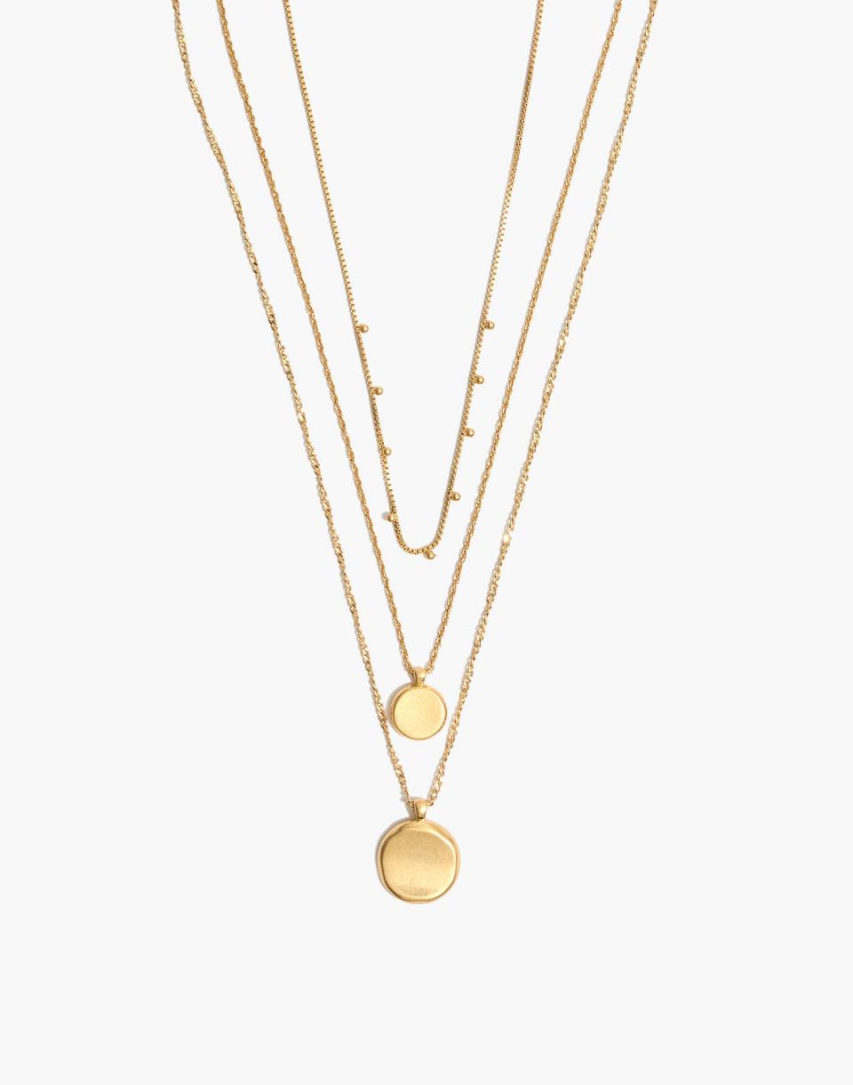 madewell gold coin necklaces