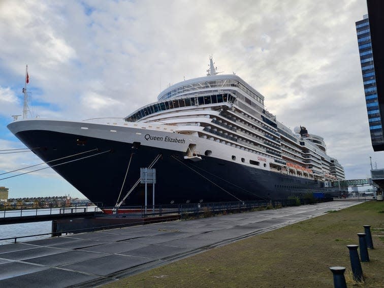 Cunard's Queen Elizabeth ship in Amsterdam