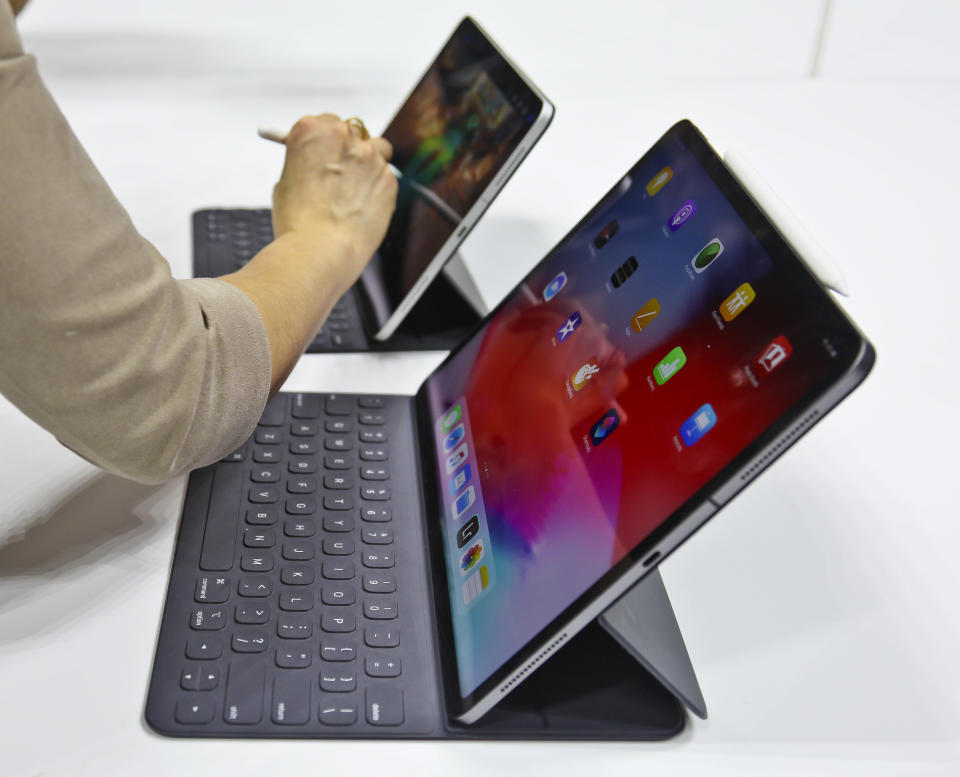 Un iPad Pro en una tienda de Brooklyn, en New York. Foto: AP Photo/Bebeto Matthews.