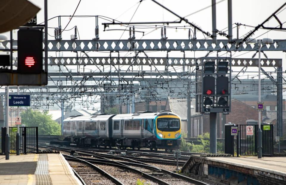 A TransPennine Express train at Leeds railway station (Danny Lawson/PA) (PA Archive)