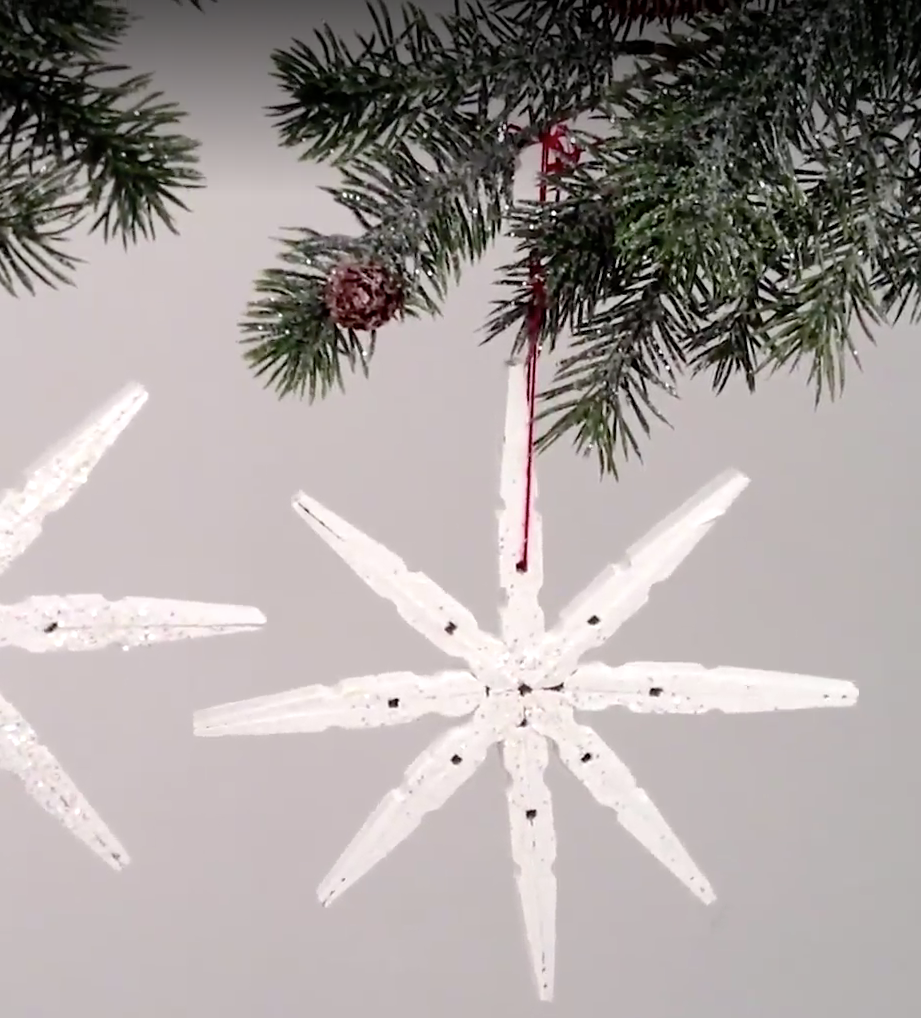 Clothespin Snowflake Ornaments