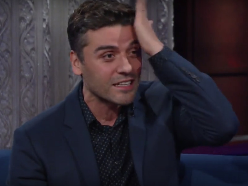 Oscar Isaac Stephen Colbert CBS