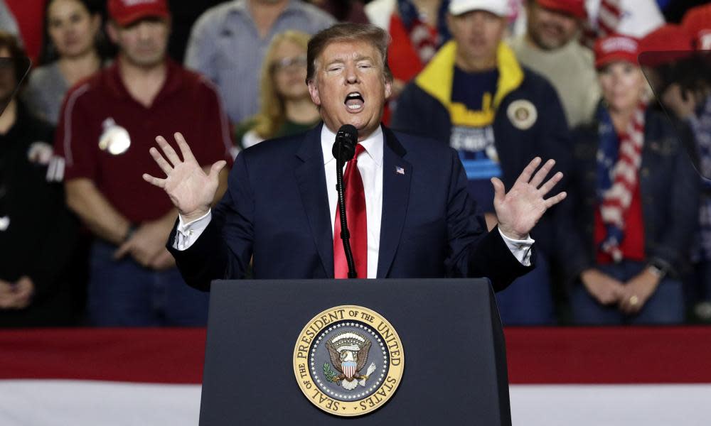 Trump in El Paso last week. Trump will try to define Democrats in a negative way by going after the party’s most visible young stars, experts said.