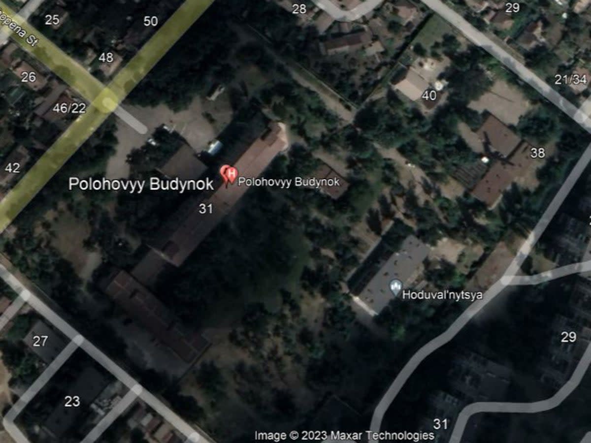 Maternity Hospital, Mariupol, 2020 (Google Earth)