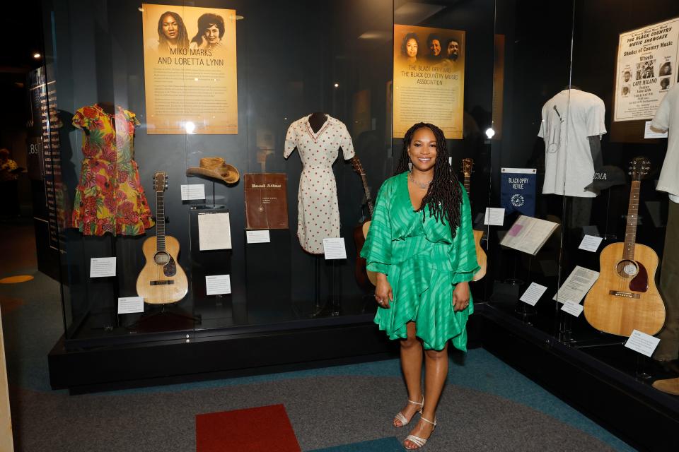 Miko Marks attends Country Music Hall of Fame and Museum's opening of American Currents: State of the Music on March 07, 2023 in Nashville, Tennessee.