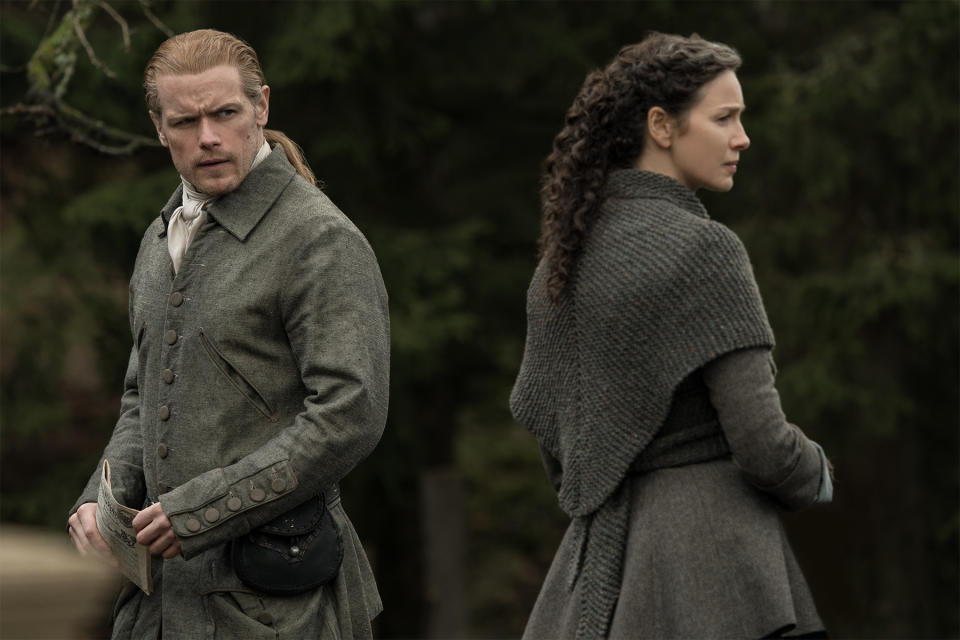 Sam Heughan and Caitríona Balfe - Credit: Robert Wilson/Starz