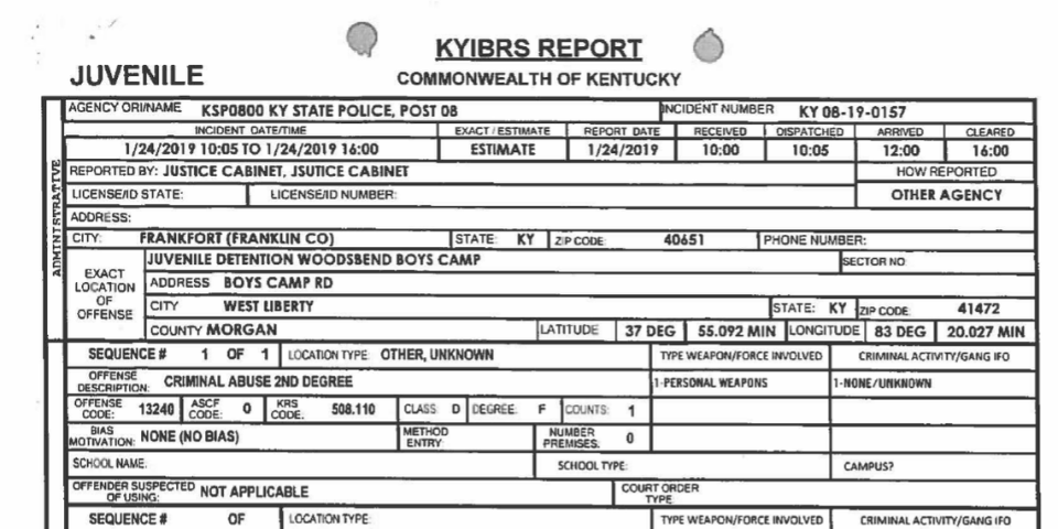 Kentucky State Police investigated a teen’s broken wrist in 2019 for possible criminal abuse charges.