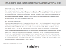 Sotheby's Investor Briefing