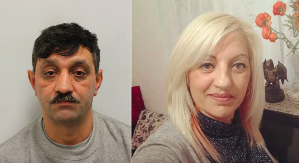 <em>Genu Armeanu (l) stabbed girlfriend Elisabeta Lacatusu (r) to death (Police handout)</em>