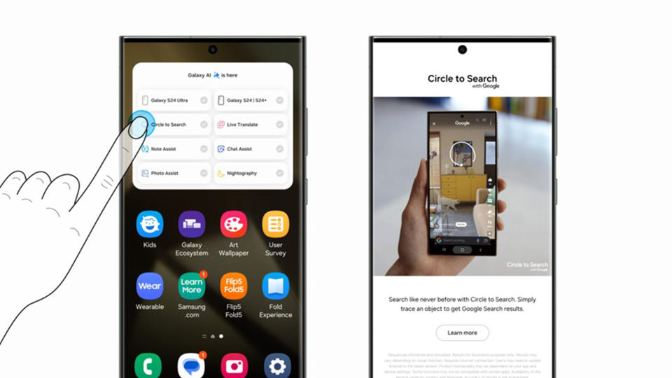Samsung's Circle to Search demo