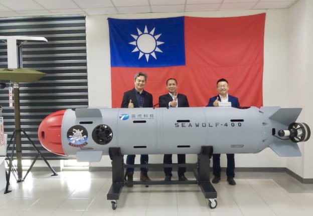 無人機大廠「雷虎科技」開發的新型水下無人載具原型機「海狼」。   圖：雷虎科技提供