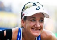<p>Beach volleyball star Kerri Walsh Jennings made her Olympic debut 16 years ago in Sydney. (Getty) </p>
