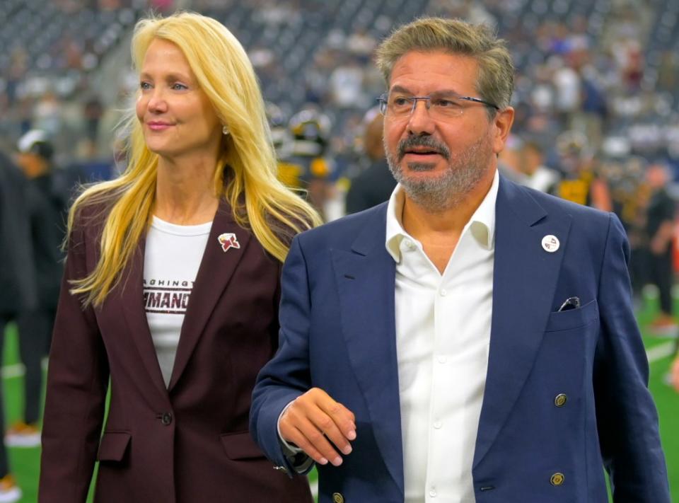 Former Washington Commanders owners Tanya Snyder, left, and Dan Snyder. The Washington Post via Getty Images
