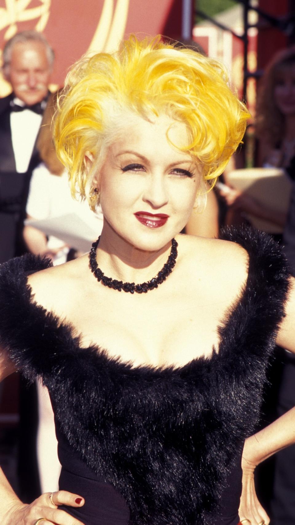 Cyndi Lauper's yellow hair, 1995