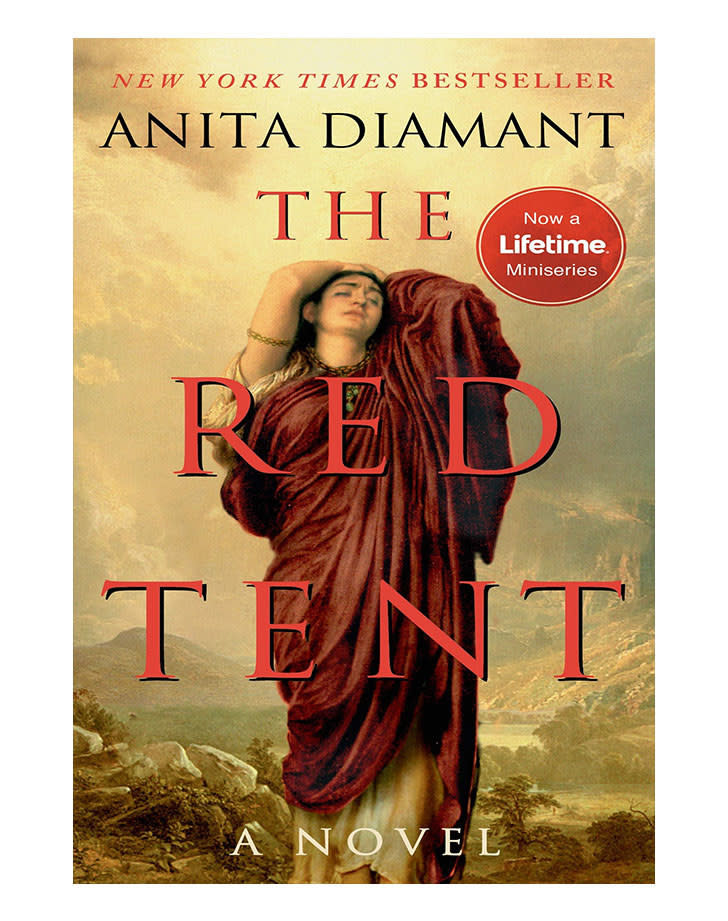 A book cover of "The Red Tent" by Anita Diamont.