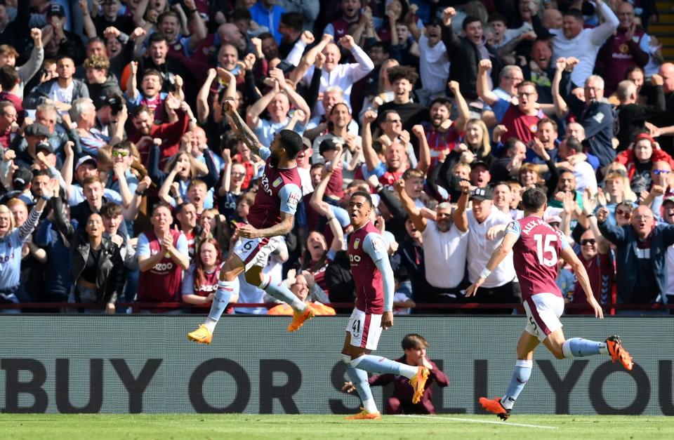 Douglas Luiz scored in a 2-1 win for Villa against Spurs at the end of last season (Getty Images)