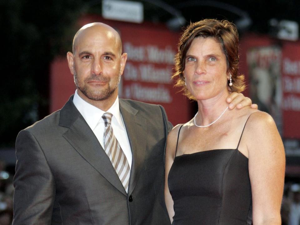 Actor Stanley Tucci and his first wife Kate at the premiere of the film 'Devil Wears Prada' during the ninth day of the 63rd Venice Film Festival on September 7, 2006 in Venice, Italy.  (Photo by MJ Kim/Getty Images) (Getty Images)