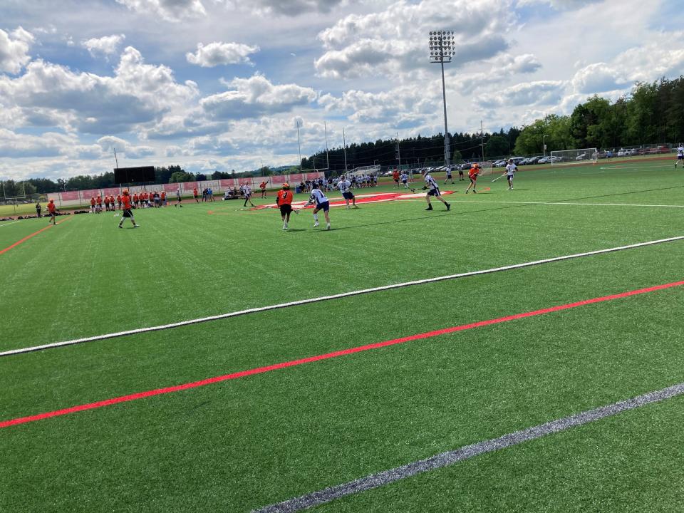 Action from Chenango Forks' 20-13 win against Akron in state Class D lacrosse semifinal, June 8, 2022.