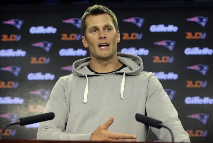 Tom Brady deflected questions about if he supported Donald Trump (AP)