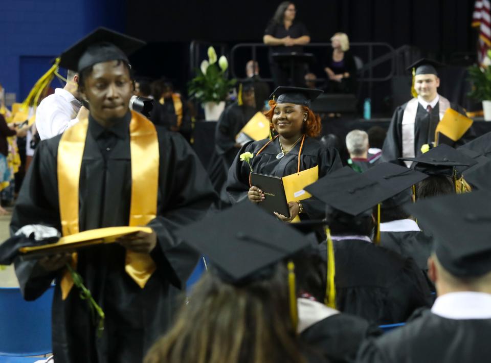 Newark High School hosts commencement for the 255 graduates of the Class of 2023, Thursday, June 15, 2023 at the Bob Carpenter Center.
