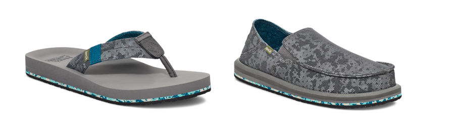 Men's Sanuk x Surfrider shoes.