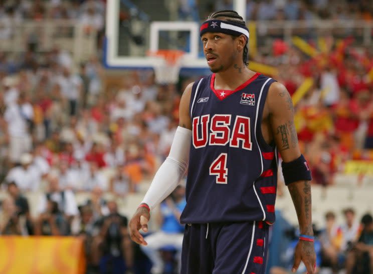Allen Iverson won a bronze medal at the 2004 Olympics. (Getty)