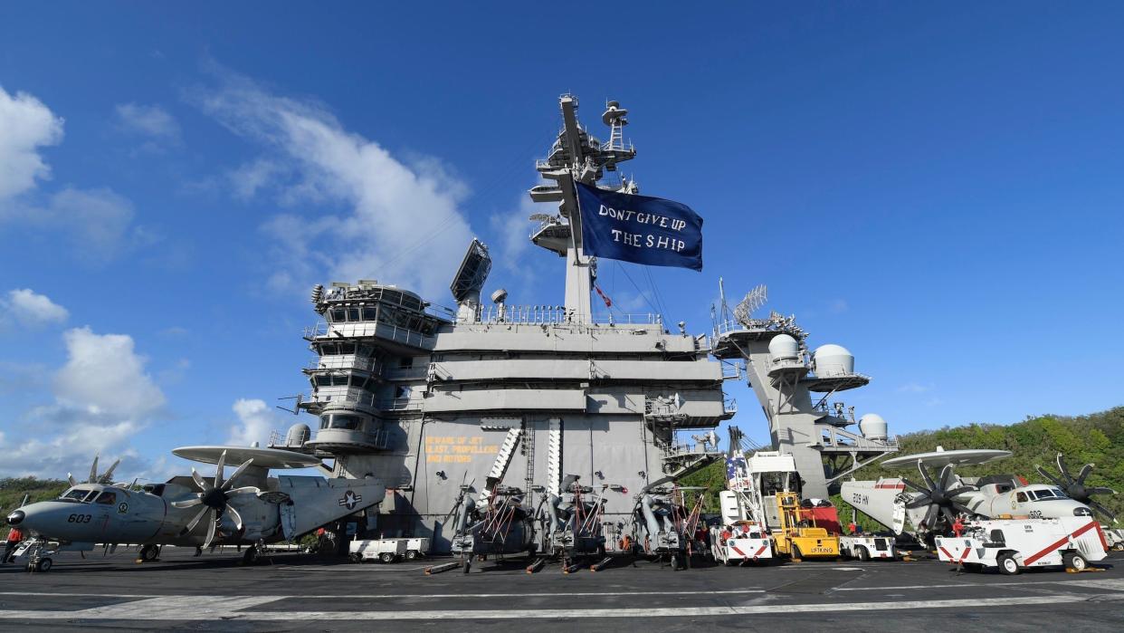 Navy aircraft carrier Theodore Roosevelt Guam