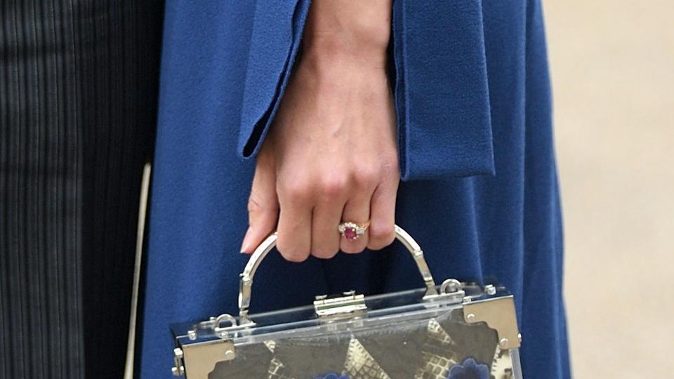 Kara Tointon sported a ruby engagement ring