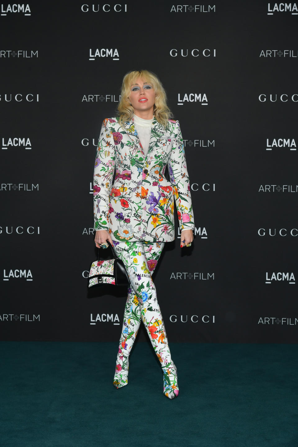 Miley Cyrus wears a Gucci x Balenciaga look at the LACMA Art + Film Gala in Los Angeles on Nov. 6. - Credit: Michael Buckner for Variety