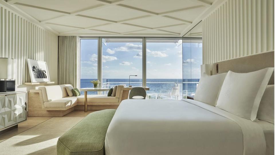 <p><a rel="nofollow noopener" href="https://www.fourseasons.com/surfside/offers/" target="_blank" data-ylk="slk:READ REVIEWS;elm:context_link;itc:0;sec:content-canvas" class="link ">READ REVIEWS</a> <em>Four Seasons Hotel at The Surf Club</em></p><p><em><br></em>Surfside, Miami's "uptown beachtown," has remained relatively under-the-radar compared to some of South Florida's buzzier enclaves-and that's exactly what makes it so appealing. Back in the '30s, Hollywood elite like Elizabeth Taylor and Frank Sinatra flocked here for The Surf Club, a membership-only hangout that was recently brought back to life-in hotel form-by the Four Seasons. It's an ideal Memorial Day weekend escape, whether you're looking to relax by the pool, indulge in a few fantastic meals (try <a rel="nofollow noopener" href="http://makotorestaurant.me/" target="_blank" data-ylk="slk:Makoto;elm:context_link;itc:0;sec:content-canvas" class="link ">Makoto</a> for mind-blowingly delicious Japanese fare), or go shopping in nearby Bal Harbour, an area that's renowned for its luxury retail offerings. The Four Seasons Surf Club is worth making the trip for alone-with just 77 rooms and a glamorous Art Deco vibe, the resort truly transports you back in time. Plus, the property is currently offering a Stay Longer <a rel="nofollow noopener" href="https://www.fourseasons.com/surfside/offers/" target="_blank" data-ylk="slk:Fourth Night Free;elm:context_link;itc:0;sec:content-canvas" class="link ">Fourth Night Free</a> package, which makes booking for the holiday weekend a no-brainer.</p>