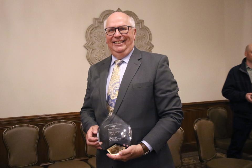 Clyde Lepley, a 1968 graduate of Marlington High School, received the 2023 Outstanding Alumni Award during the May Marlington Alumni Association meeting.