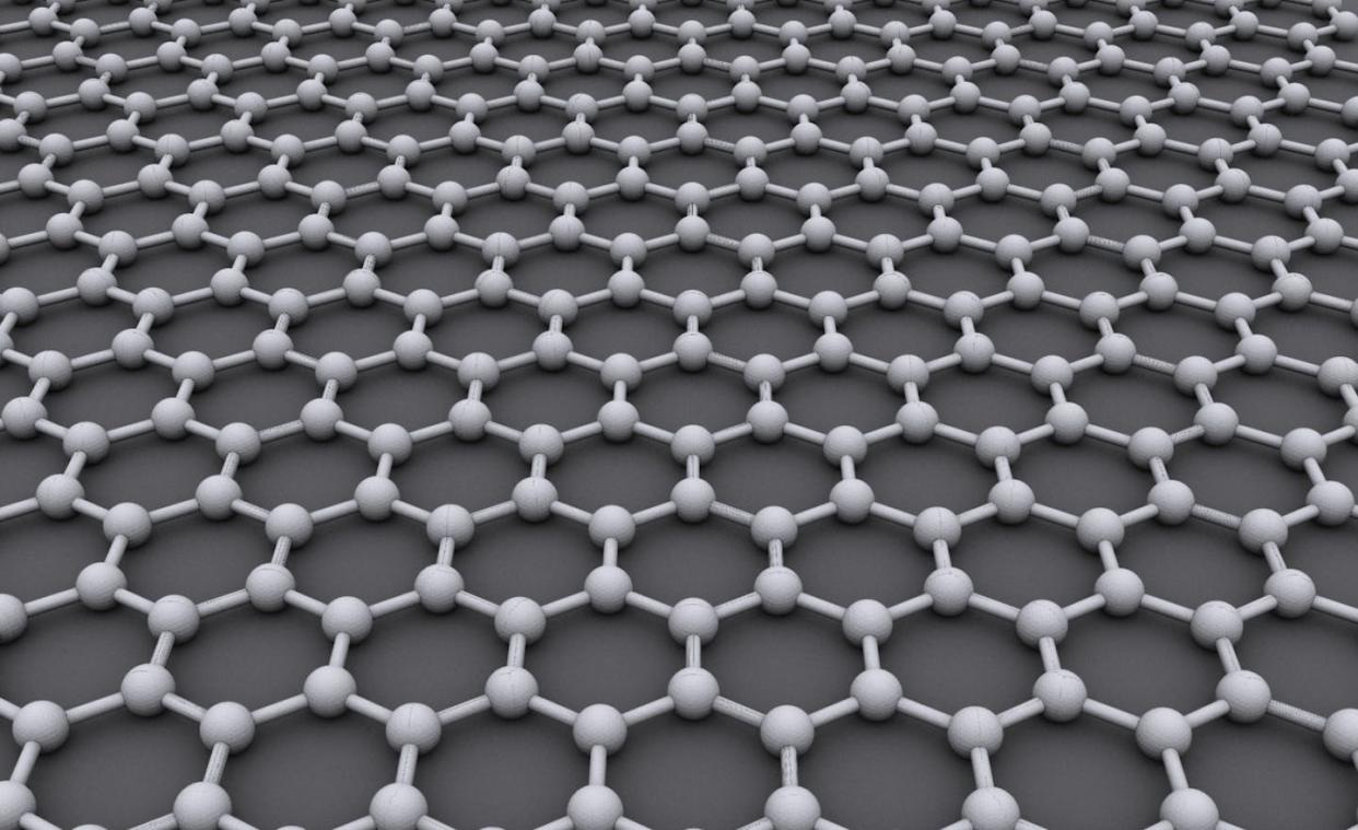 Graphene has many incredible physical properties that arise from its one-atom-thick carbon structure. <a href="https://commons.wikimedia.org/wiki/File:Graphen.jpg#/media/File:Graphen.jpg" rel="nofollow noopener" target="_blank" data-ylk="slk:AlexanderAlUS/Wikimedia Commons;elm:context_link;itc:0;sec:content-canvas" class="link ">AlexanderAlUS/Wikimedia Commons</a>, <a href="http://creativecommons.org/licenses/by-sa/4.0/" rel="nofollow noopener" target="_blank" data-ylk="slk:CC BY-SA;elm:context_link;itc:0;sec:content-canvas" class="link ">CC BY-SA</a>
