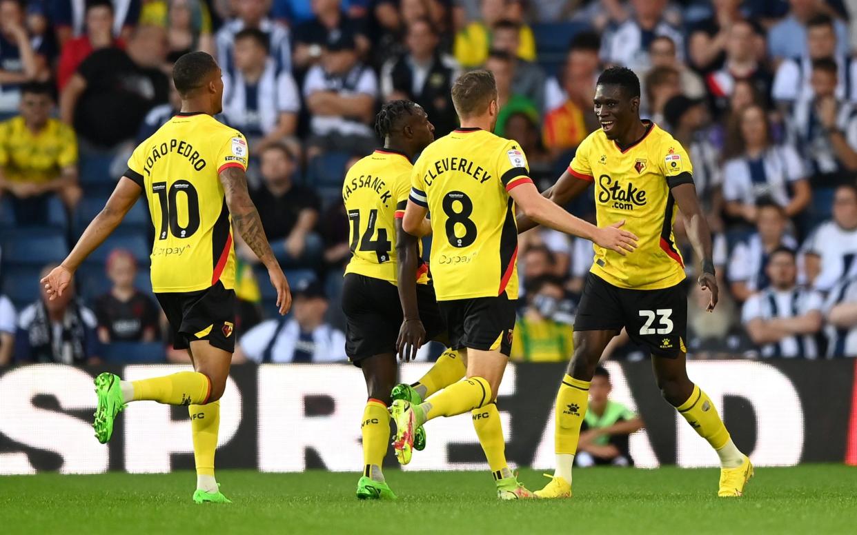 Watch: Ismaila Sarr scores from own half but then misses a penalty as Watford draw with West Brom - GETTY IMAGES