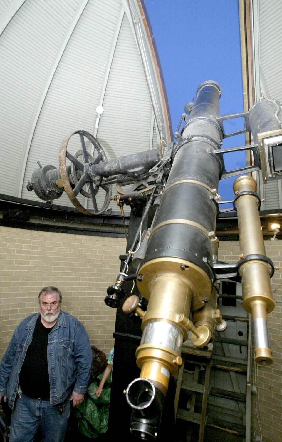 From 2005: The Drake Municipal Observatory located on Waveland Golf Course holds a large telescope that Dave Lynch helps run. There are also two other telescopes on the flat roof for viewers to use.