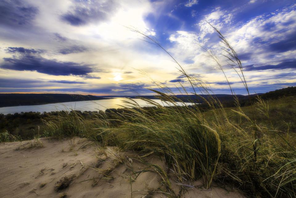 dune climb overlook at dawn