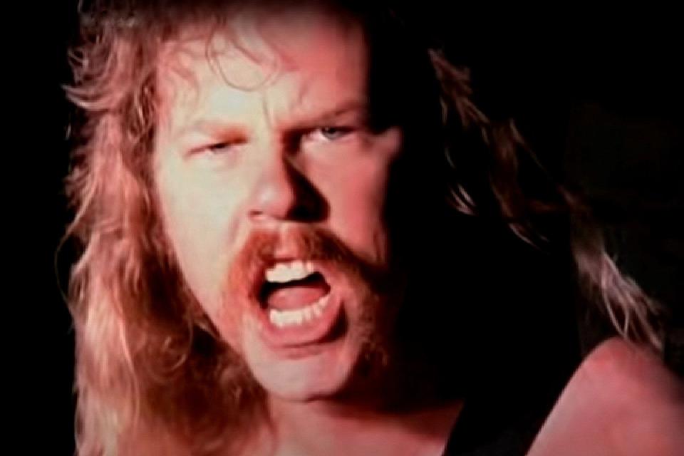 Metallica frontman James Hetfield in the video for "Enter Sandman."