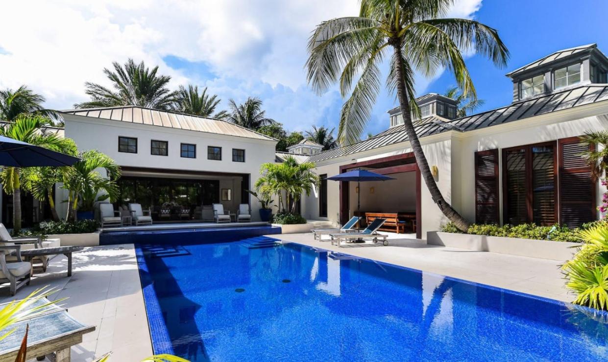 Doors from several rooms open onto the pool area at 309 Garden Road, depicted here as it looked in 2020 when Jimmy and Jane Buffett sold the house on the North End for a recorded $6.9 million.