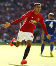 Football Soccer Britain - Leicester City v Manchester United - FA Community Shield - Wembley Stadium - 7/8/16 Manchester United's Jesse Lingard celebrates scoring their first goal Action Images via Reuters / John Sibley Livepic EDITORIAL USE ONLY. No use with unauthorized audio, video, data, fixture lists, club/league logos or "live" services. Online in-match use limited to 45 images, no video emulation. No use in betting, games or single club/league/player publications. Please contact your account representative for further details.